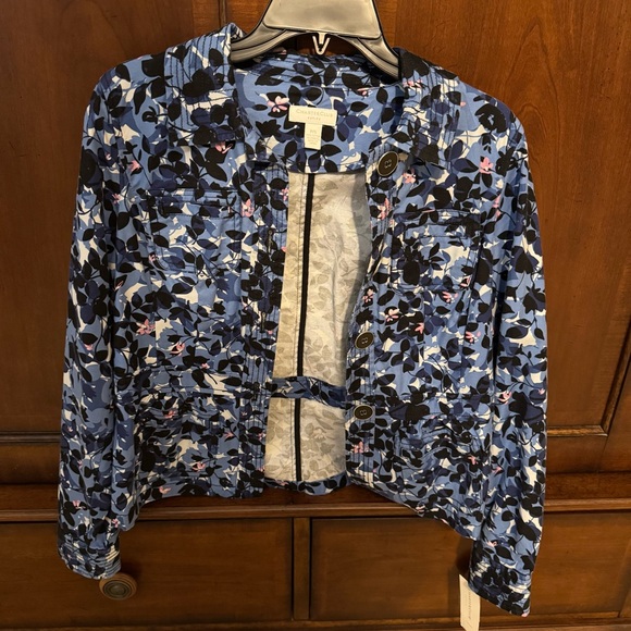 Charter Club Jackets & Blazers - NWT Charter Club Blue Floral Jacket